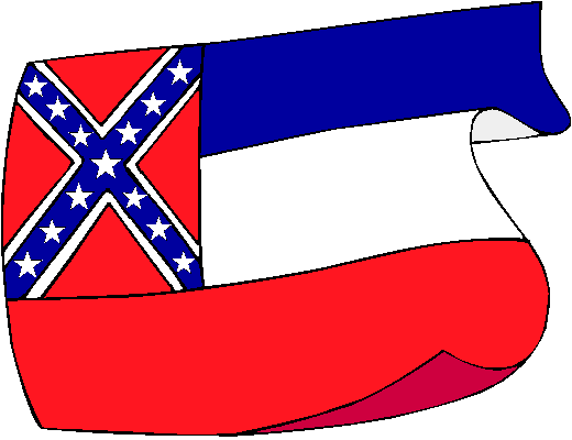 Mississippi Flag - pictures and information about the flag of Mississippi